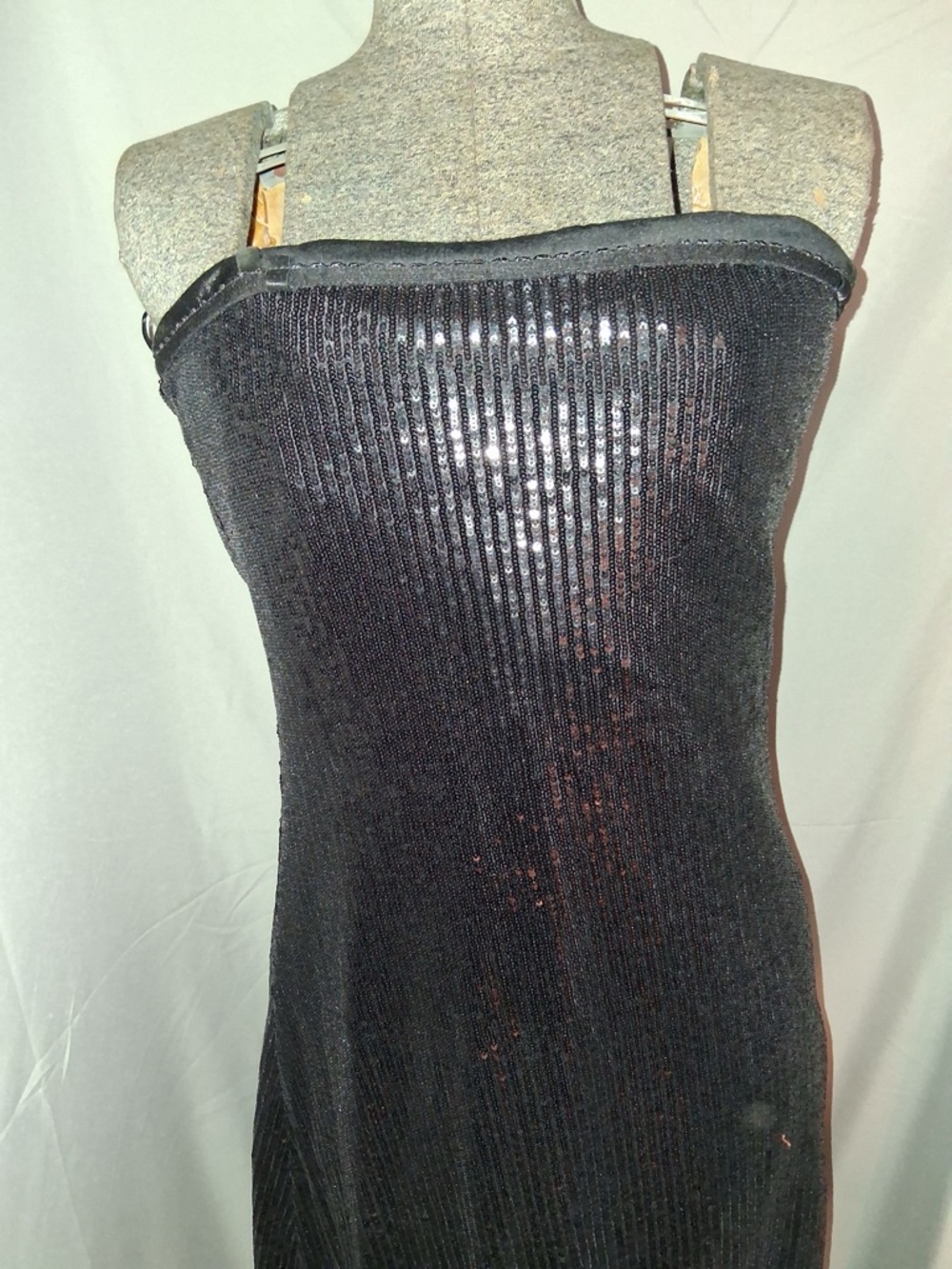 Arielle Black Strapless Sequin Mini Dress Size Large Formal - Picture 4 of 8